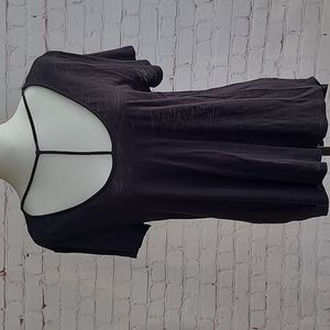 Women's BP. Black Burnout Tee with Spaghetti Strap Neckline Accent. Sz M